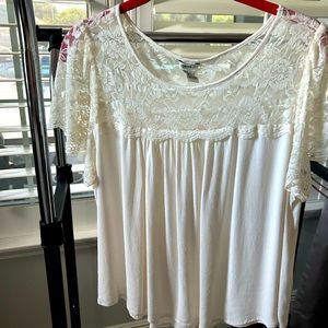 Forever 21 Lace Detail Blouse